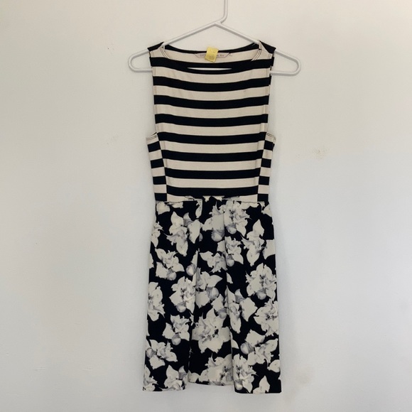 Rachel Roy Striped Floral Print Dress - Picture 1 of 1